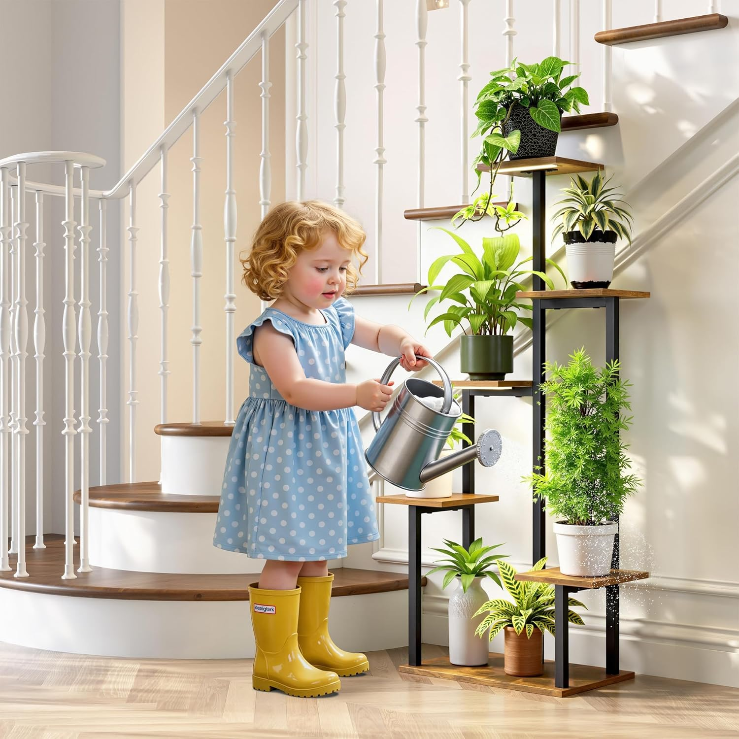 Memocastle Plant Stand Indoor with Grow Lights - 6 Tiered Tall Metal Shelf for Indoor Plants Multiple, Lighted Corner Rack Flower Display Holder image number 6