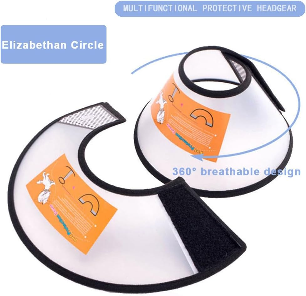 1 Pcs Dog Cone Collar Elizabethan Neck Collar Adjustable Pet Cone Protective Collar Cat Cone Collar for Dogs and Cats image number 2