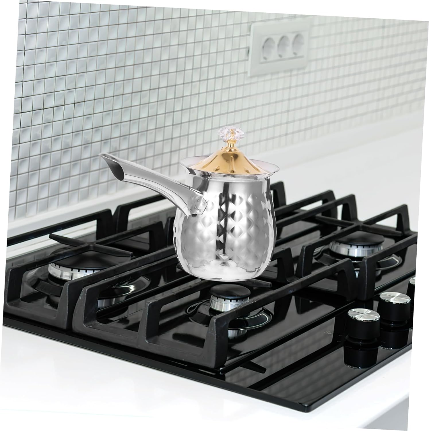 Sosoport Stainless Steel Milk Frothing Pitcher 400Ml Wear-Resistant Frothing Cup with Spout Household Coffee Accessory for Espresso Latte Art and Milk Steaming Random Color image number 2