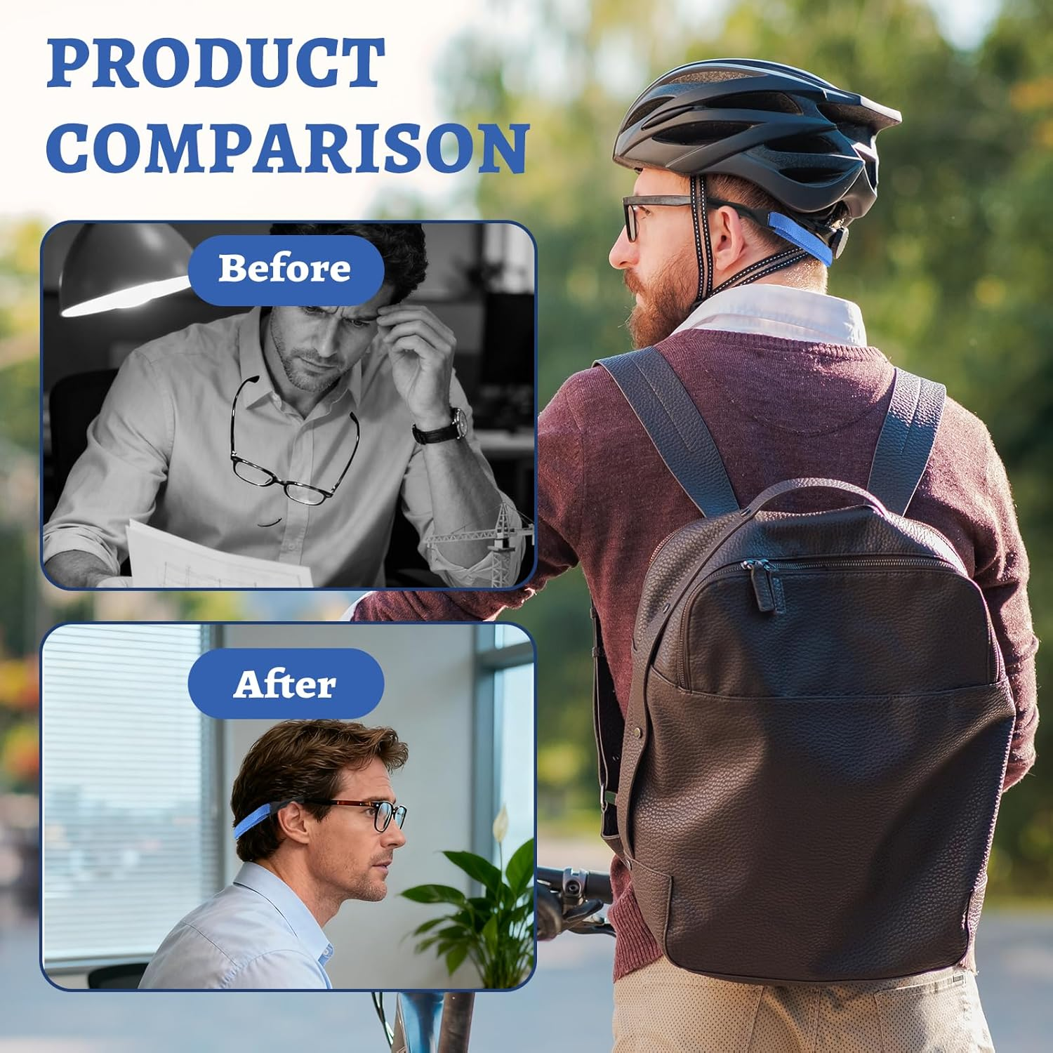 3 Pcs Black Adjustable Glasses Strap, Elasticity Anti-Slip Sport Eye Glasses Strap Suitable for Running Cycling Outdoor Exploration for School-Age Children Sports Enthusiasts - Black image number 3