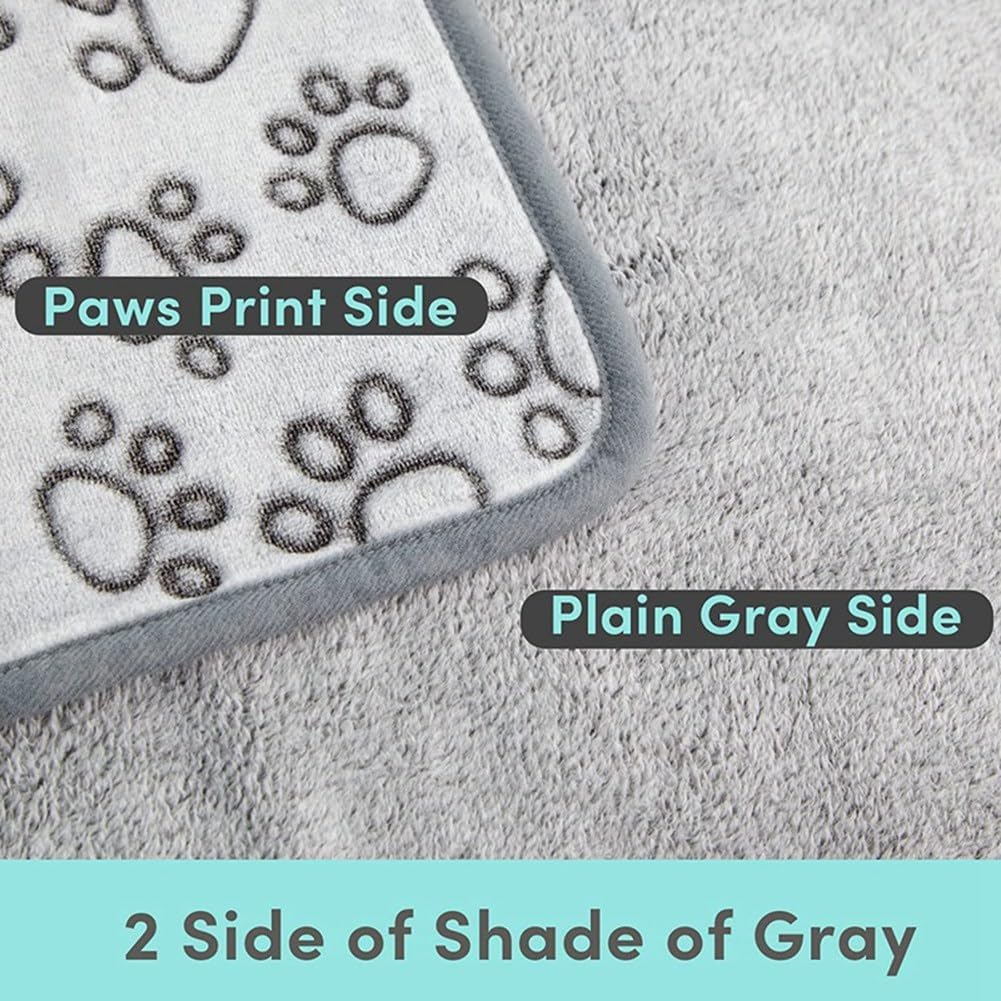 VENEKA Puppy Essentials Dog Product Cats Calming Blankets Throw for Medium Small Dogs, Christmas Pet Dog Gifts (Grey) Easy to Use image number 5