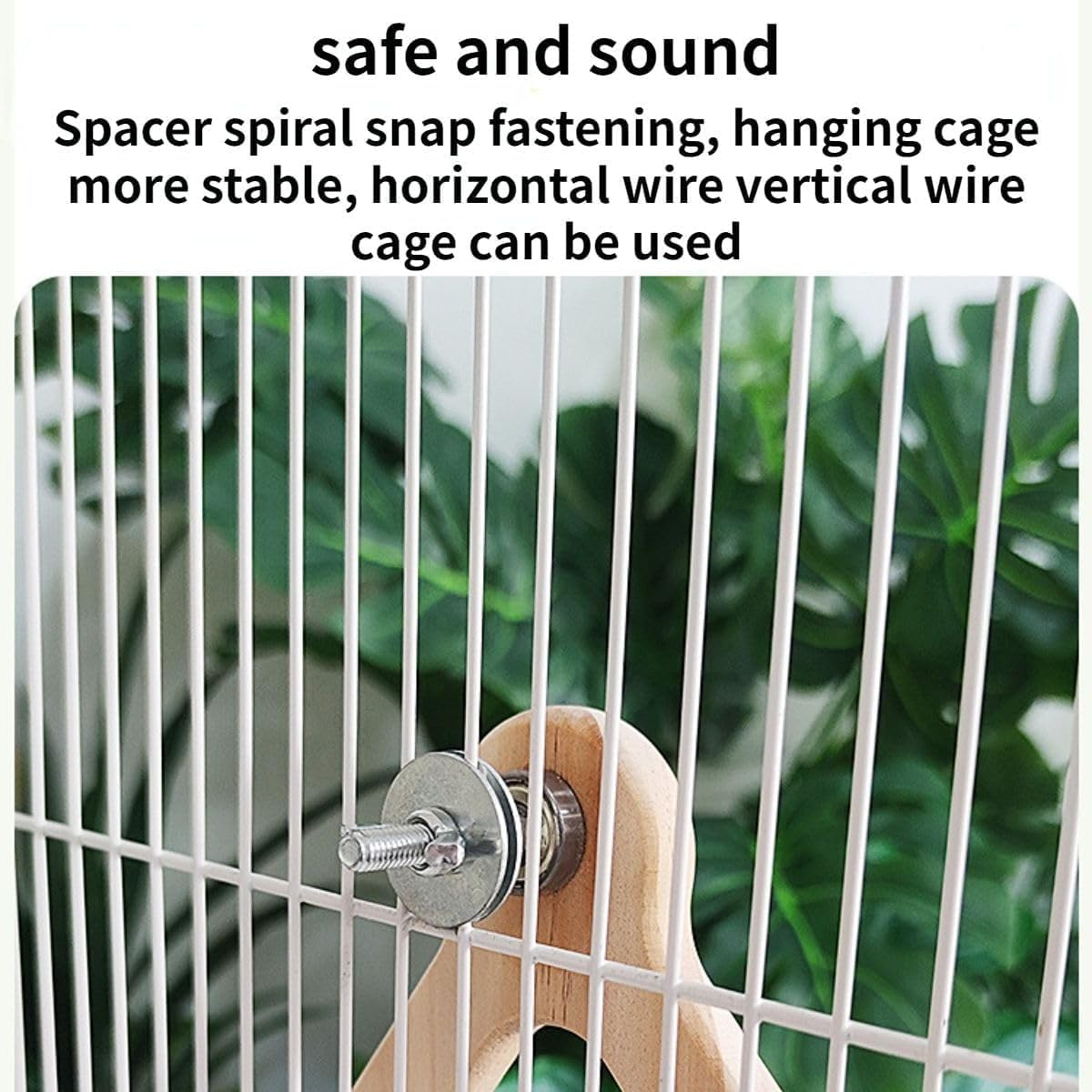 AIMALL Wooden Parrot Exercise Wheel Toy with Silent Bearings and Durable Design for Climbing and Play, Bird Cage Accessory