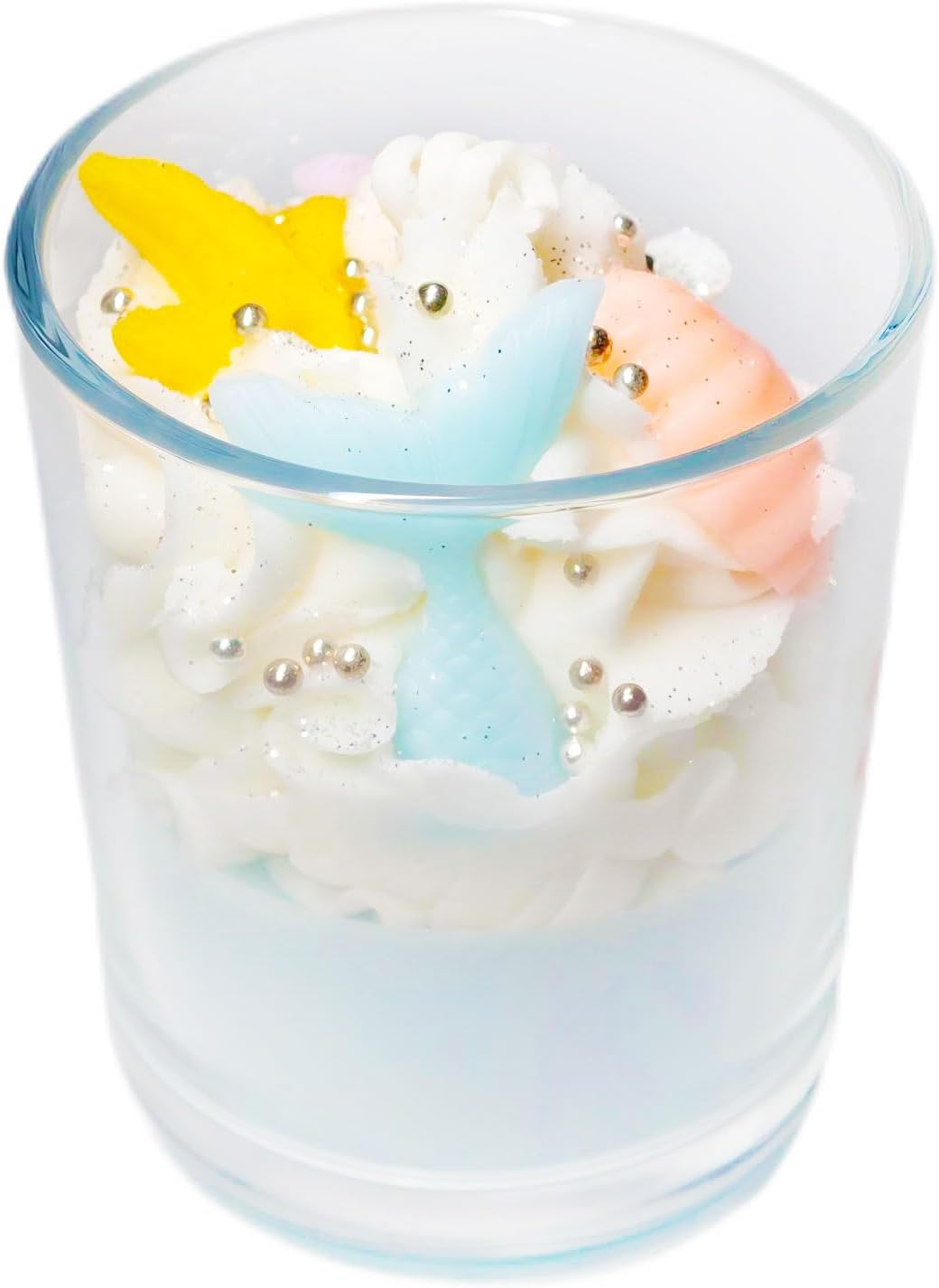 Aroma Candle Soy Wax Cute Decoration Handmade Dessert Cream Flavor Soft Smell Burn Time 40H (Mermaid Tail) image number 5