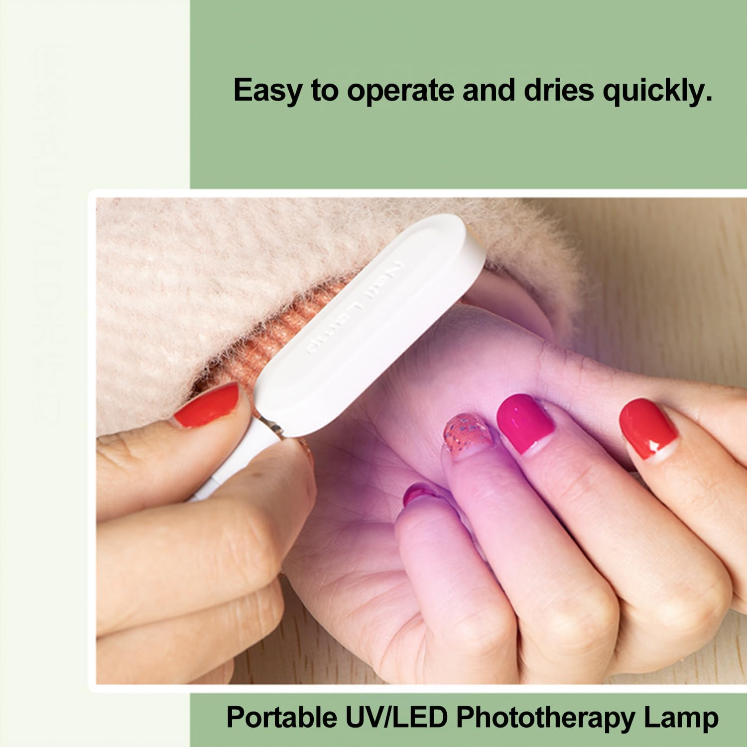 MUSILAN Mini Nail Lamp for Gel Nails 6W Portable USB Gel Nail Dryer UV/LED Nail Light for Curing All Gel Polishes, Polygel, UV Nail Glue Gel Quick-Drying UV Nail Lamp for Single Finger image number 1