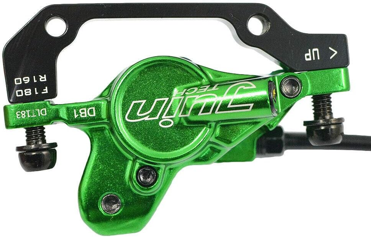 JUIN TECH DB1 MTB E-Bike Hydraulic Dual-Piston Disc Brake Set(F+R) W/160Mm Rotor, Green, JT2267 image number 3
