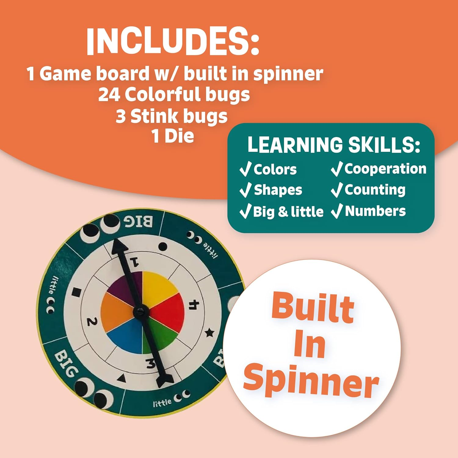 Peaceable Kingdom | Snug as a Bug in a Rug Cooperative Game for Little Kids image number 3