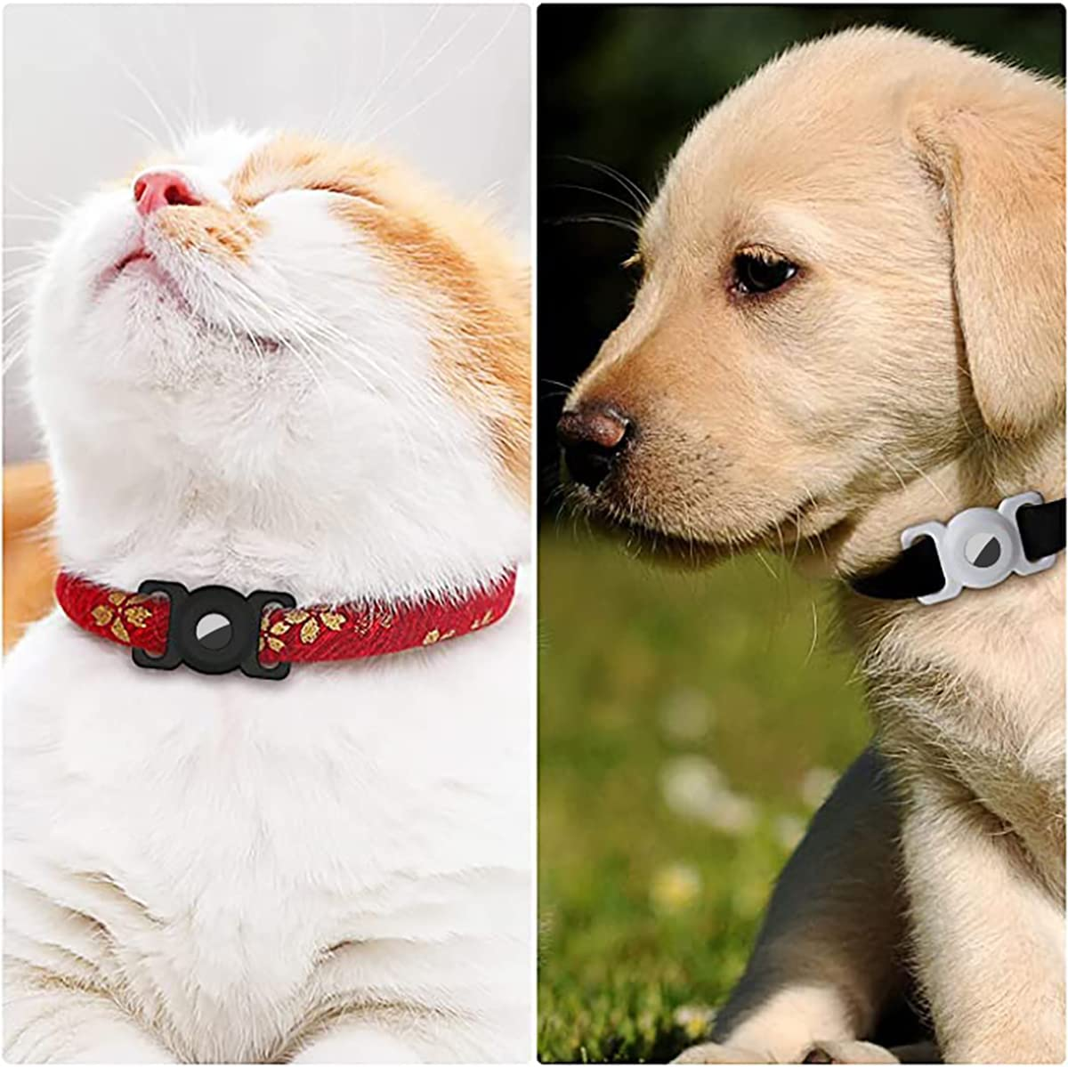 Tag Dog Collar Holder,Proxima Direct Silicone Pet Collar Case Compatible with Tag, Anti-Lost Case Holder for Dog Cat Pet (Black 1Pack) image number 3