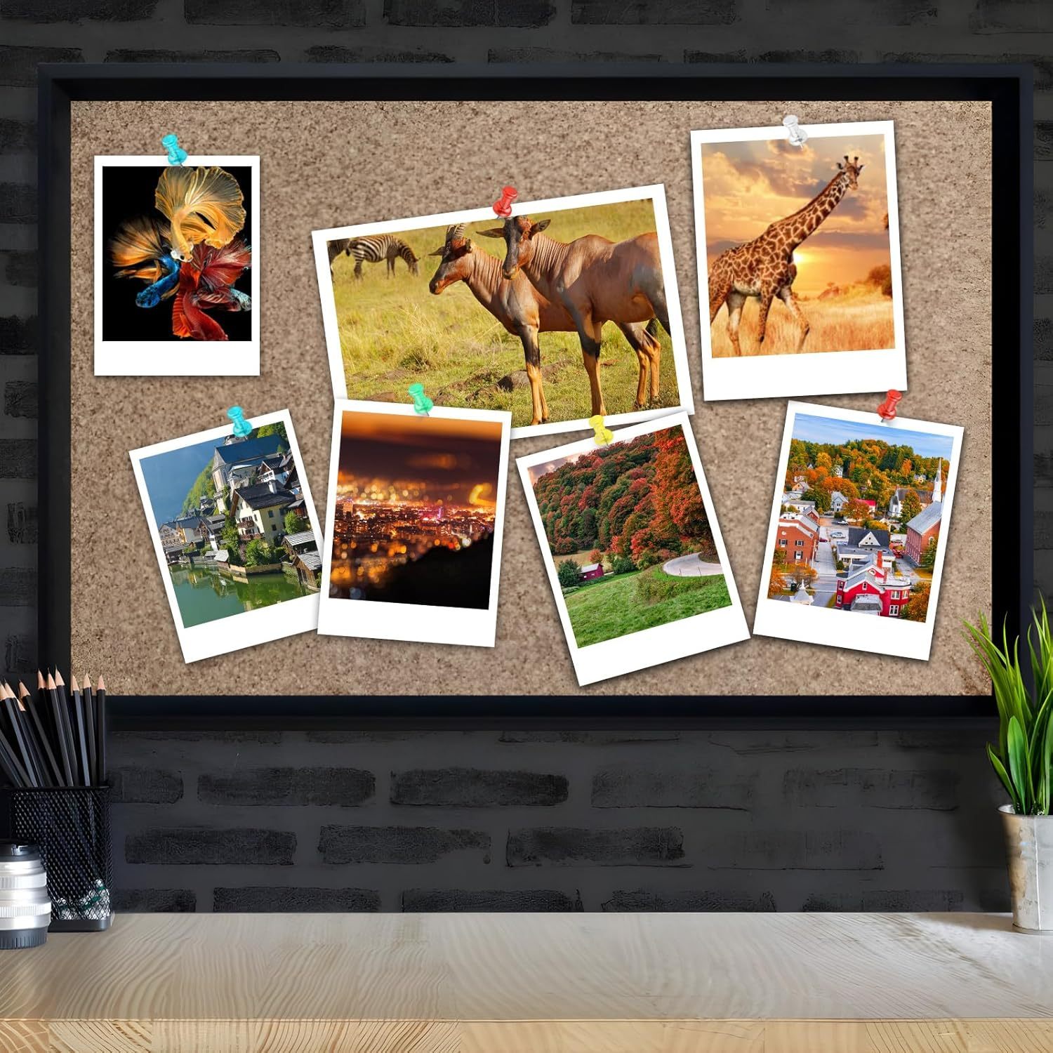 200 PCS Colored Push Pins -Cork Board Push Pins ，Thumb Tacks Push Pins，Push Pins for Bulletin Boards, Cork Boards and Walls (5 Colors) image number 4