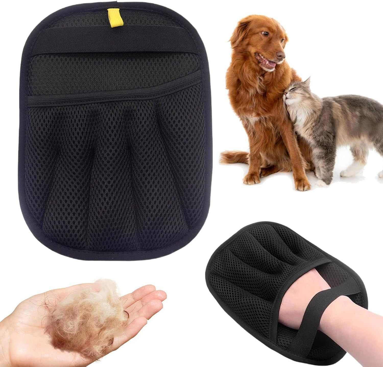 Pet Hair Remover Glove, 2025 Electrostatic Pet Hair Removal Gloves for Dogs and Cats, Reusable Cat & Dog Hair Remover for Couch, for Couch, Furniture, Carpet, Car Seat, Fur Removal Tool