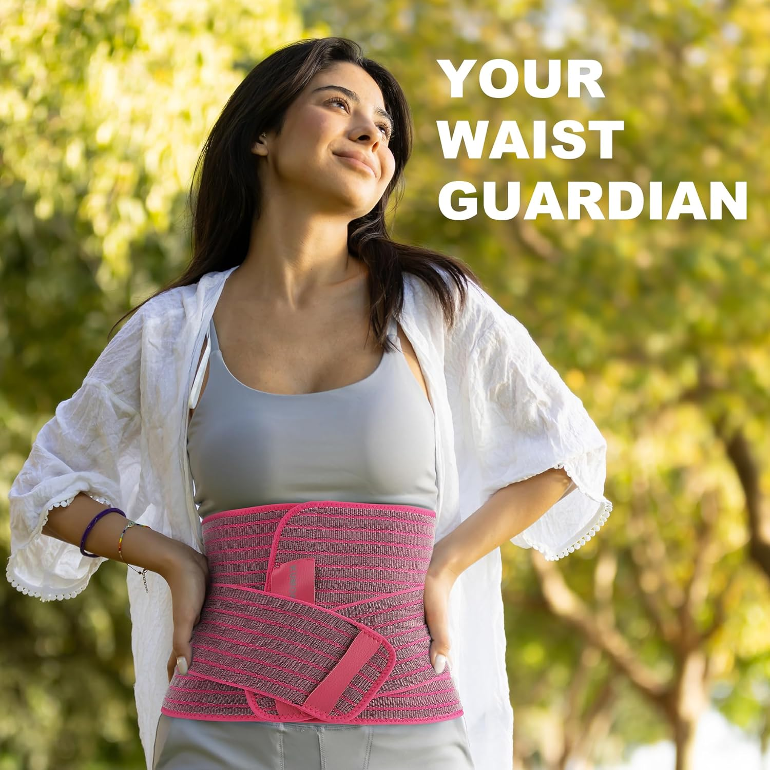 Abdominal Binder Post Surgery - Postpartum Belly Band Wrap | Post C Section Belly Binder Recovery Belt | Stomach Compression Hernia Belt for Men or Women after Pregnancy image number 1