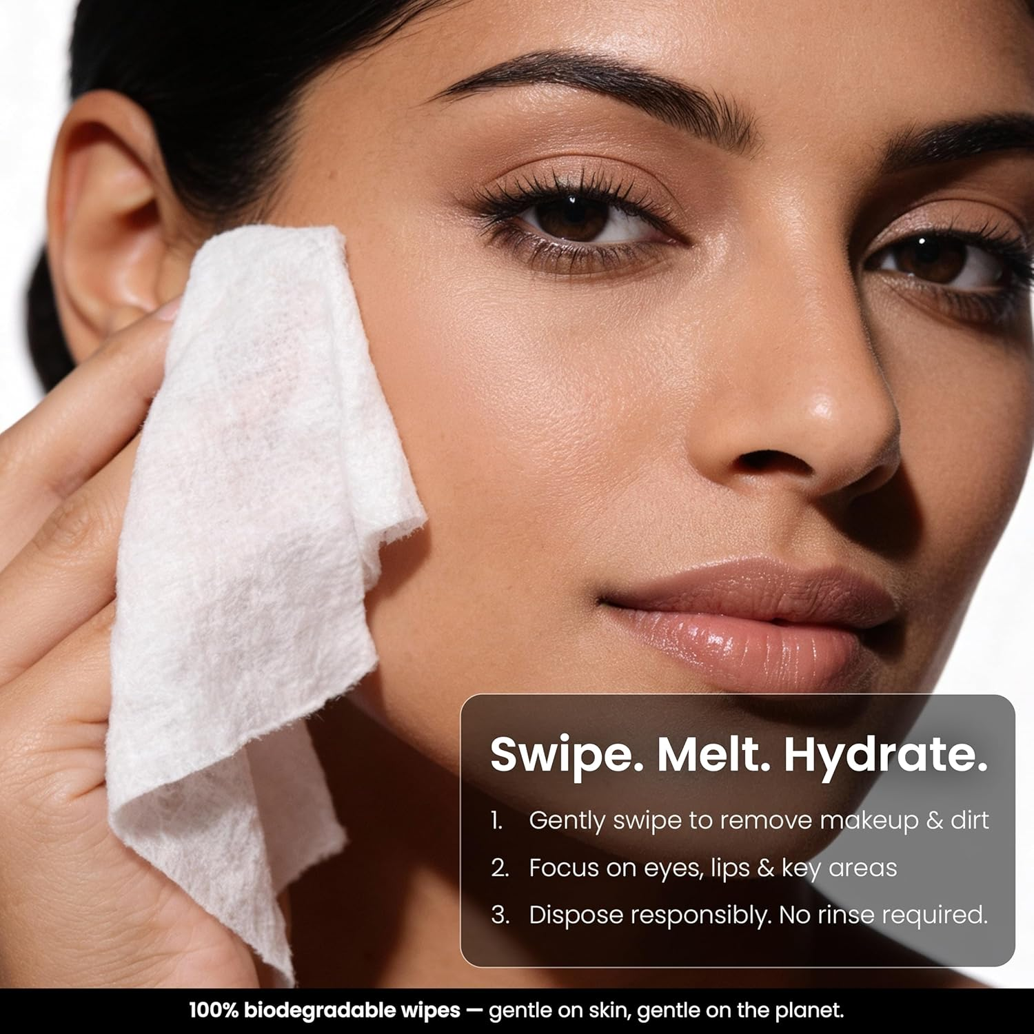 Personal Touch Makeup Melting Skin Care Wipes | World&rsquo;S First Serum Infused Hydrating Makeup Remover with Hyaluronic Acid & Ceramides | Improves Skin Barrier & Controls Acne | 100% Bio-Degradable | 30 image number 1