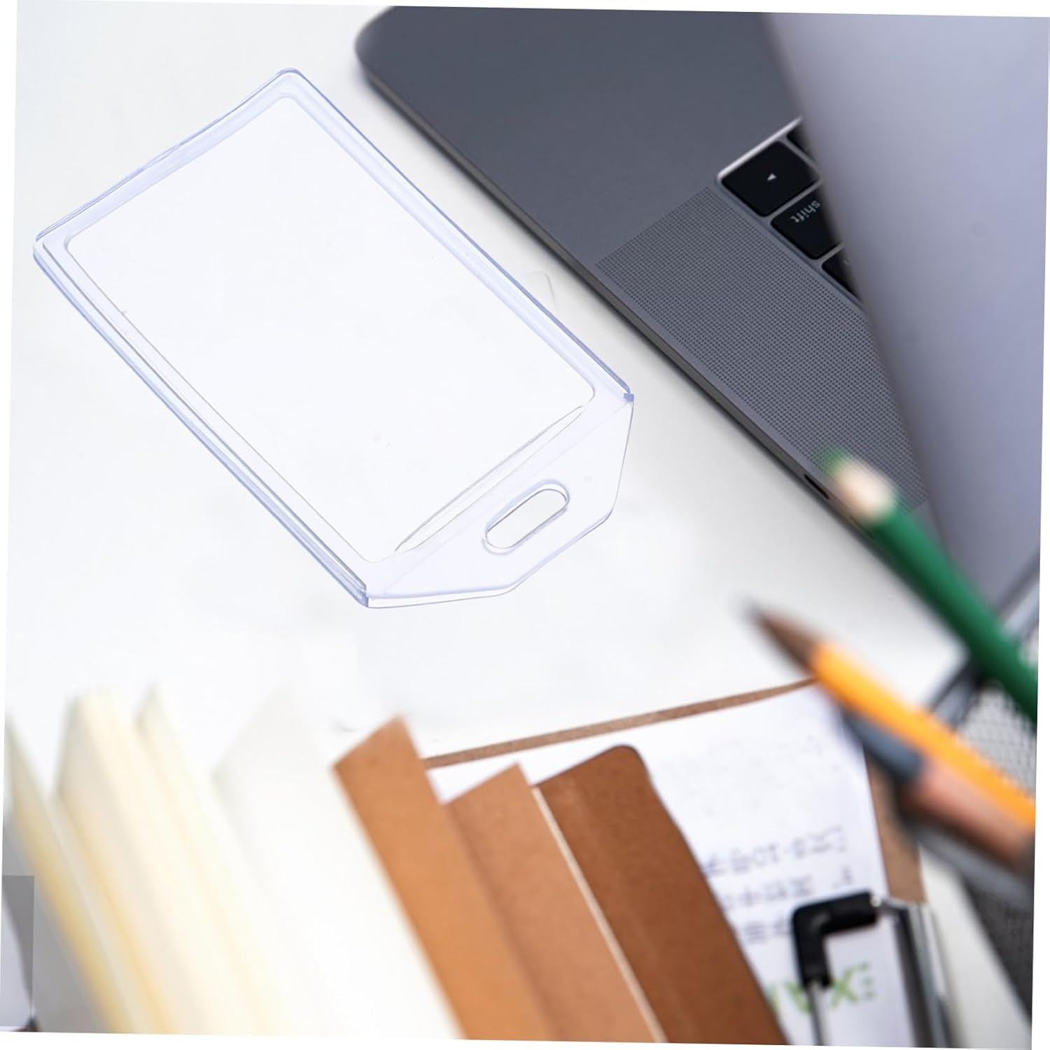 LOPUNER 10 Pcs PVC Card Holders Clear Luggage Identifier Tags with Prepunched for Travel Suitcases Backpacks Transparent Id Card Sleeves for Men and Women image number 5