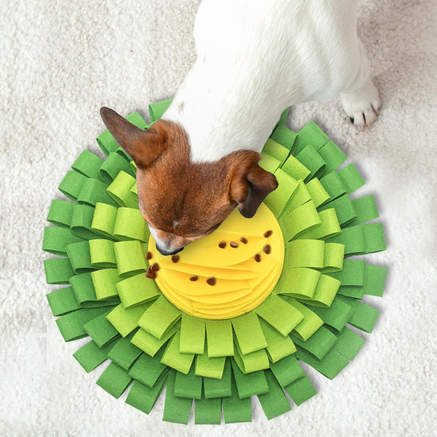 Snuffle Mat for Dogs,Pet Snuffle Mat Sniffing Mat Encourages Natural Foraging Skills and Slow Eating Washable Dog Feeding Mat Interactive Dog Toys for Small Medium Large Breeds image number 5