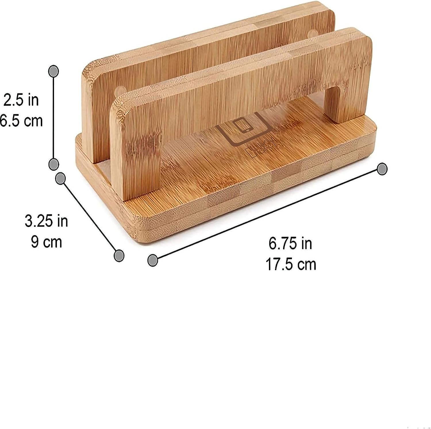 Duky Vertical Laptop Stand Holder, Desktop Wooden Bamboo Stand for Macbook with Adjustable Dock Size, Fits All Macbook, Surface, Chromebook and Gaming Laptops (Up to 17.3 Inches) Ipad, Tablets image number 3