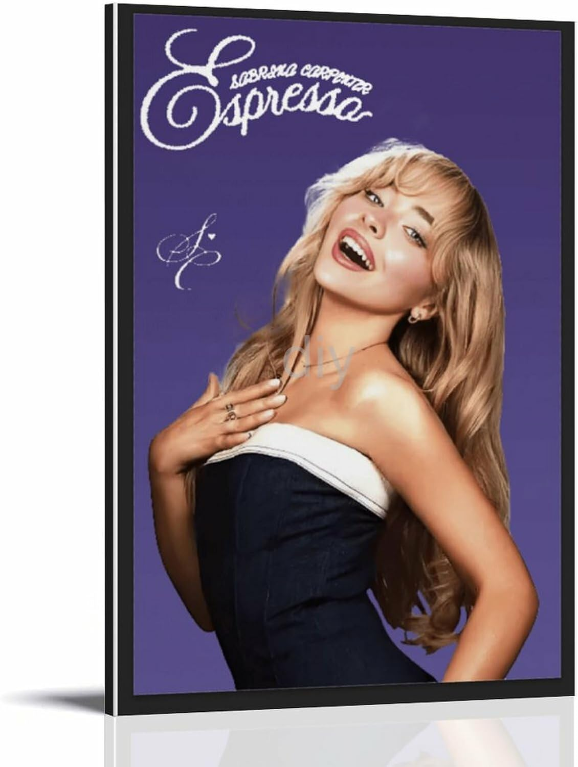 Sabrina Carpenter Poster Canvas Painting Wall Art Picture Home Decor Print for Bedroom Living Room Dorm Study Bar Office 16X24Inch(40X60Cm) Unframe-Style