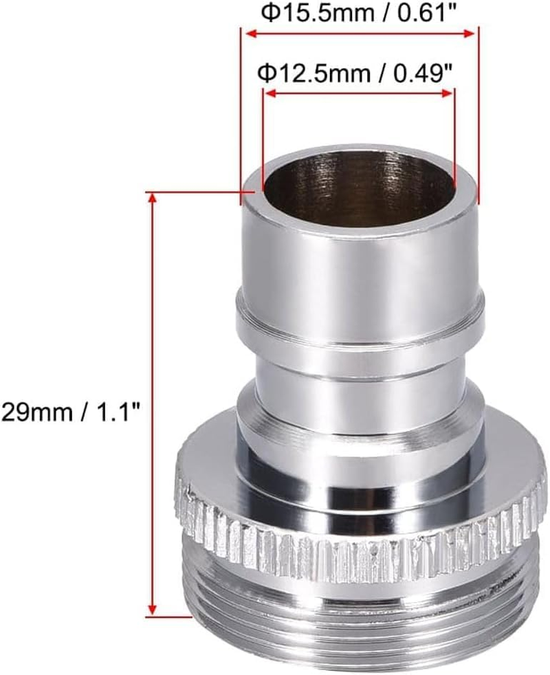 Silver Faucet Adapter,Faucet Adapter for Portable Washer,Dishwasher Snap Connection,5/16-27 Male or 55/64-27 Female,Brass Chrome，Parts，Aerators image number 6