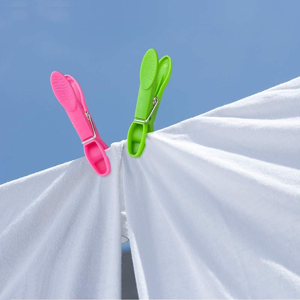 Colorful Plastic Clothespins,24Pcs Clothes Drying Line Pegs,Sock Clip Laundry Clothes Pins Clips with Springs,Windproof Laundry Pegs,Clothes Drying Line Pegs,Socks Clips Clothes Pins Clothes Pegs image number 4