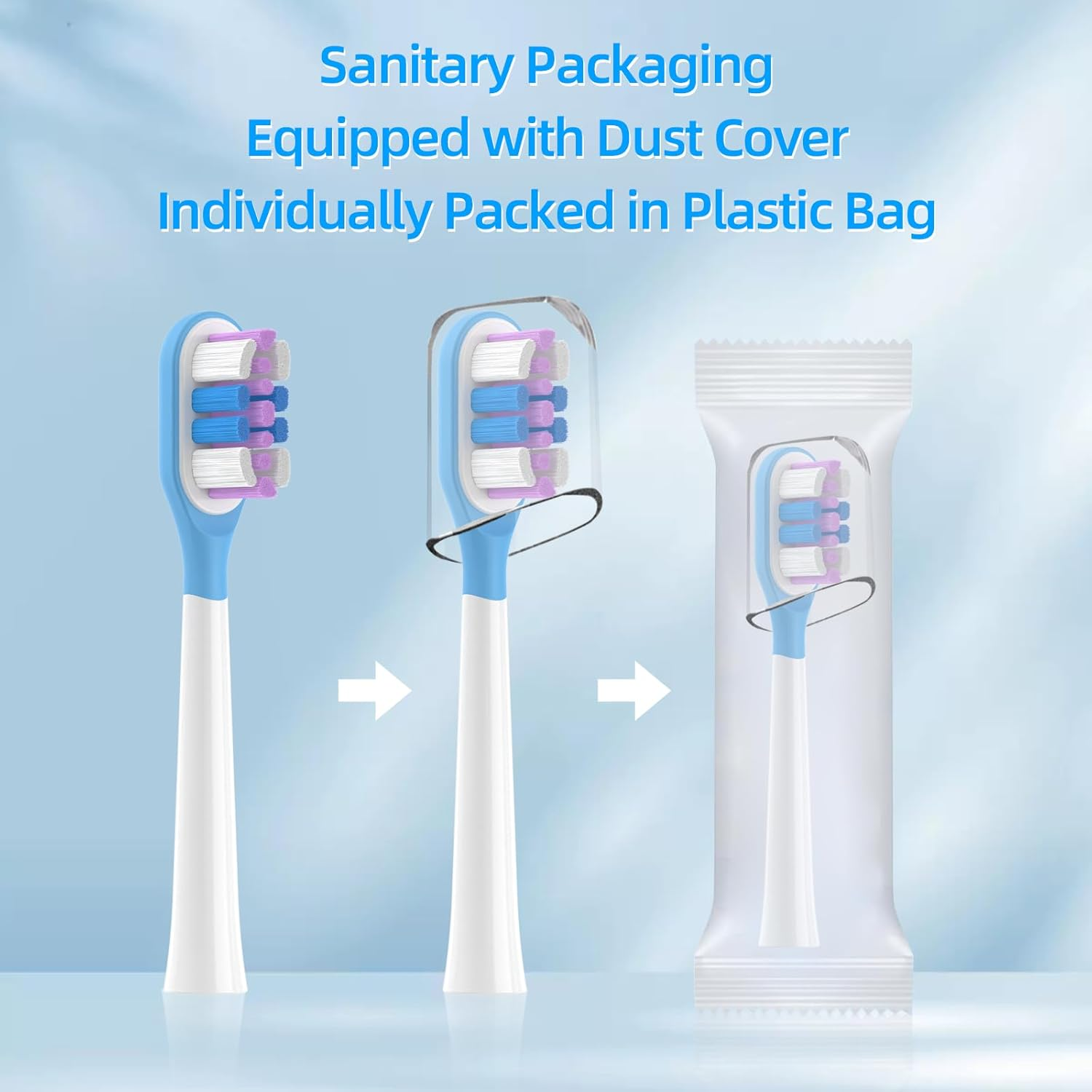 10 Pack Compatible with Laifen Wave Electric Toothbrush Replacement Heads, for Laifen Toothbrush Heads (Ultra Whitening, M) image number 1