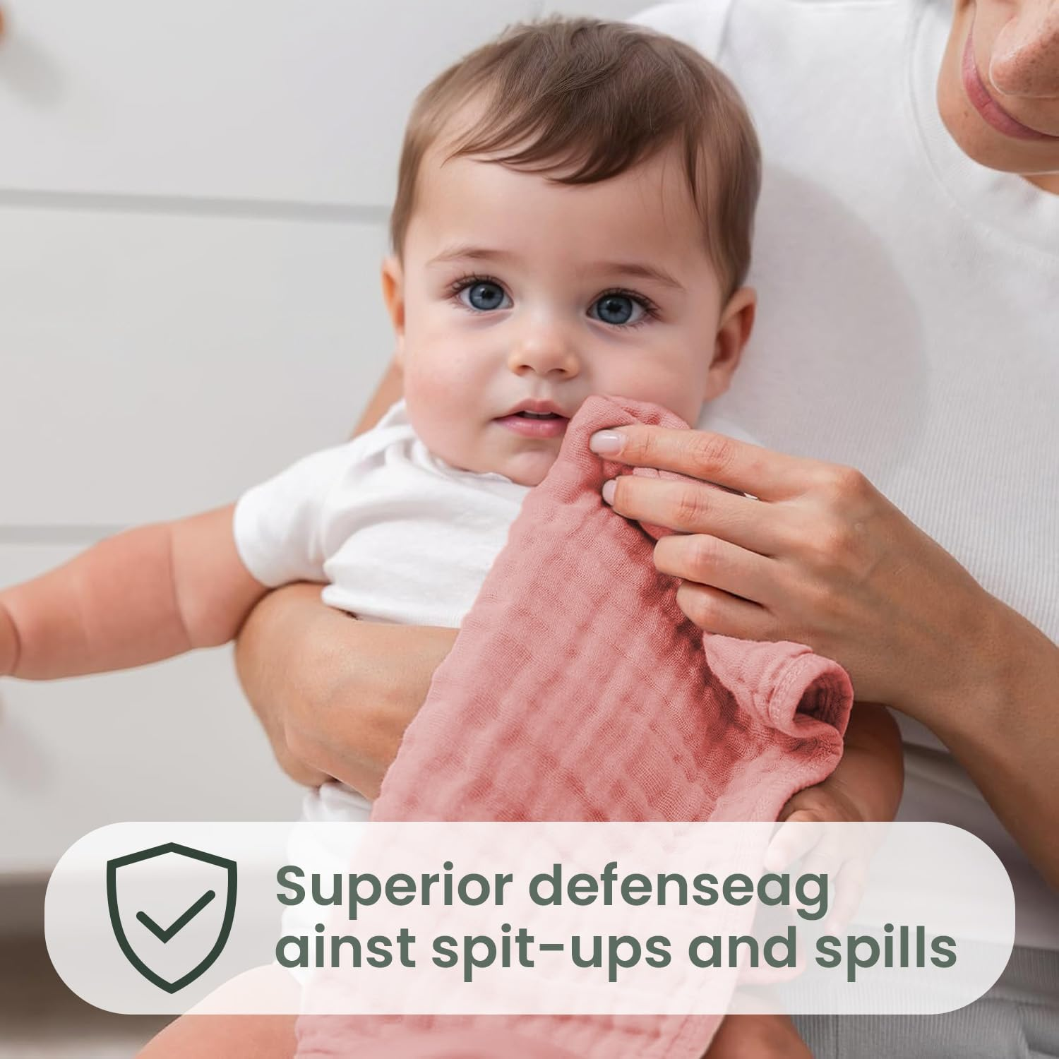 DAWNTREES Muslin Burp Cloths for Baby - 7 Pack,25X50Cm, Ultra Soft & Absorbent for Boys & Girls (Colour, 25X50Cm) image number 4