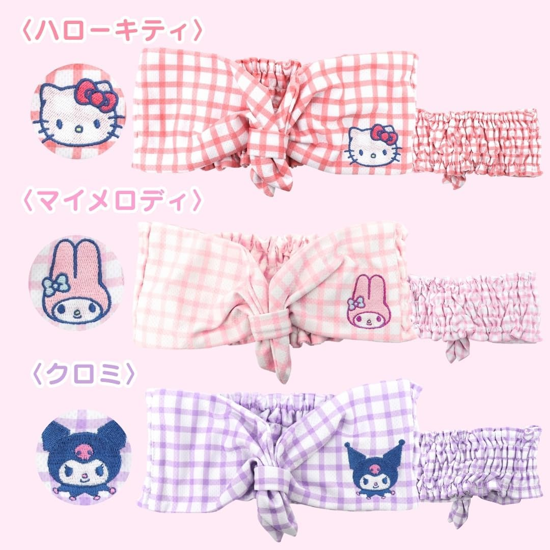 Sanrio Character, Hello Kitty, Cool, Cool Towel, 3.9 X 10.2-15.7 Inches (10 X 26-40 Cm), 2-Way Hair Band, Hair Turban, Cooling Towel, for Kids, Elementary School Students, Neck Pillow, Popular image number 5