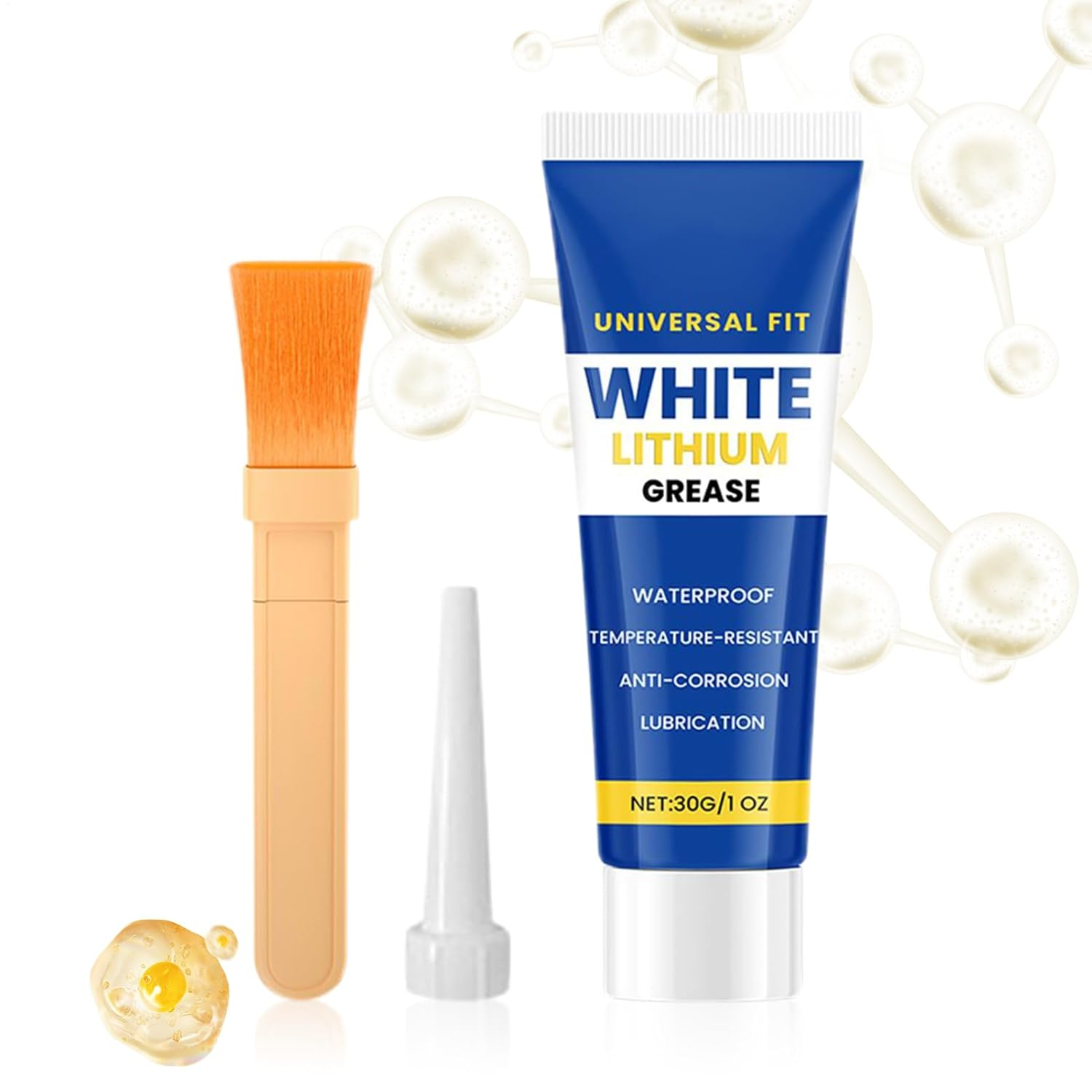 White Grease Lithium - Waterproof Gear Lubricating Cream,Gear Lubricant Grease | for Car Owners Automotive Enthusiasts Garage Technicians Fleet Maintenance Auto Restorers Metal image number 2