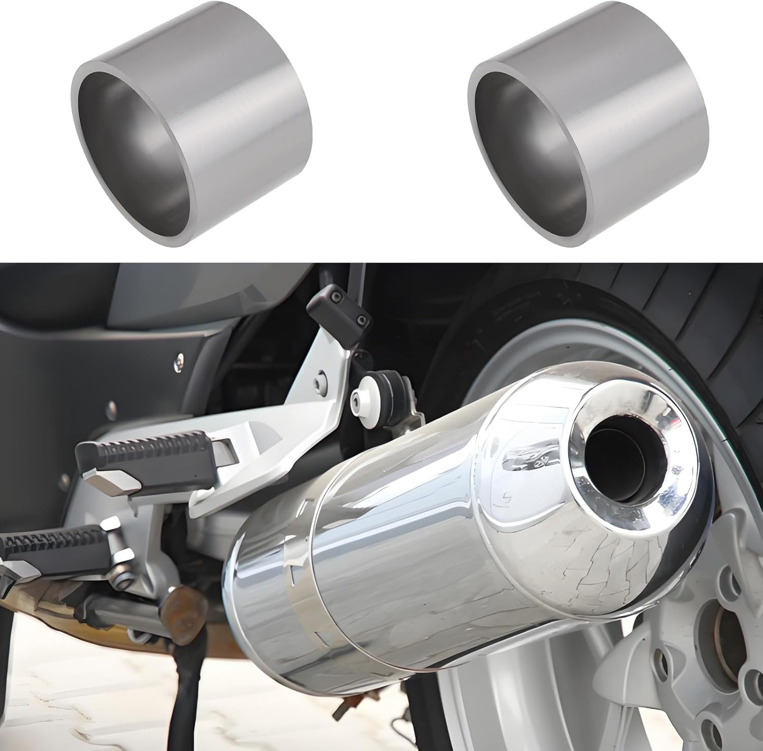 VGOL 2Pcs Motorcycle Exhaust Pipe Gasket OD 40Mm ID 35Mm Exhaust Pipe Mmuffler Seal for Exhaust Pipe with Inner Diameter 35Mm image number 1