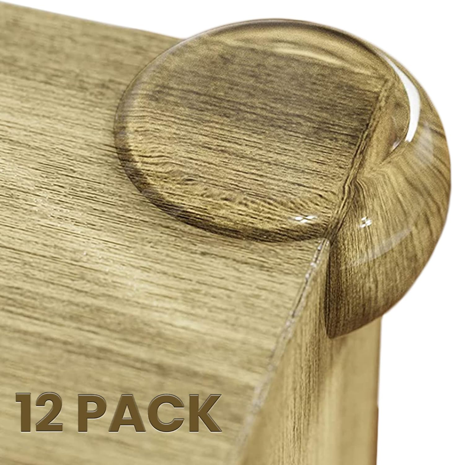 BABY PROOF ME Table Corner Protectors for Baby, Clear Furniture Corner Guards & Edge Safety Bumpers, round Baby Proof Bumper, Table Edges & Sharp Corners Baby Proofing (12 Pack)