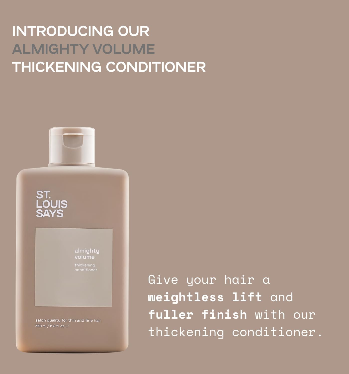 Almighty Volume Thickening Conditioner &ndash; Lifting & Densifying Conditioner for Fine, Flat Hair &ndash; Boosts Fullness, Strength & Scalp Health &ndash; Lightweight Formula for All Hair Types image number 3