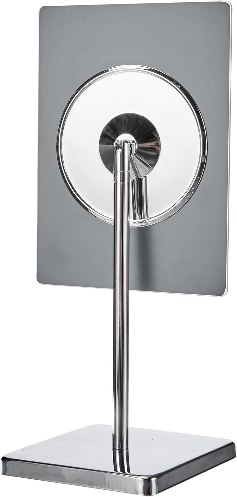 Axentia Cosmetic Mirror Pedestal Mirror Rectangular Table Mirror with Base Bathroom Vanity Mirror, Silver image number 1