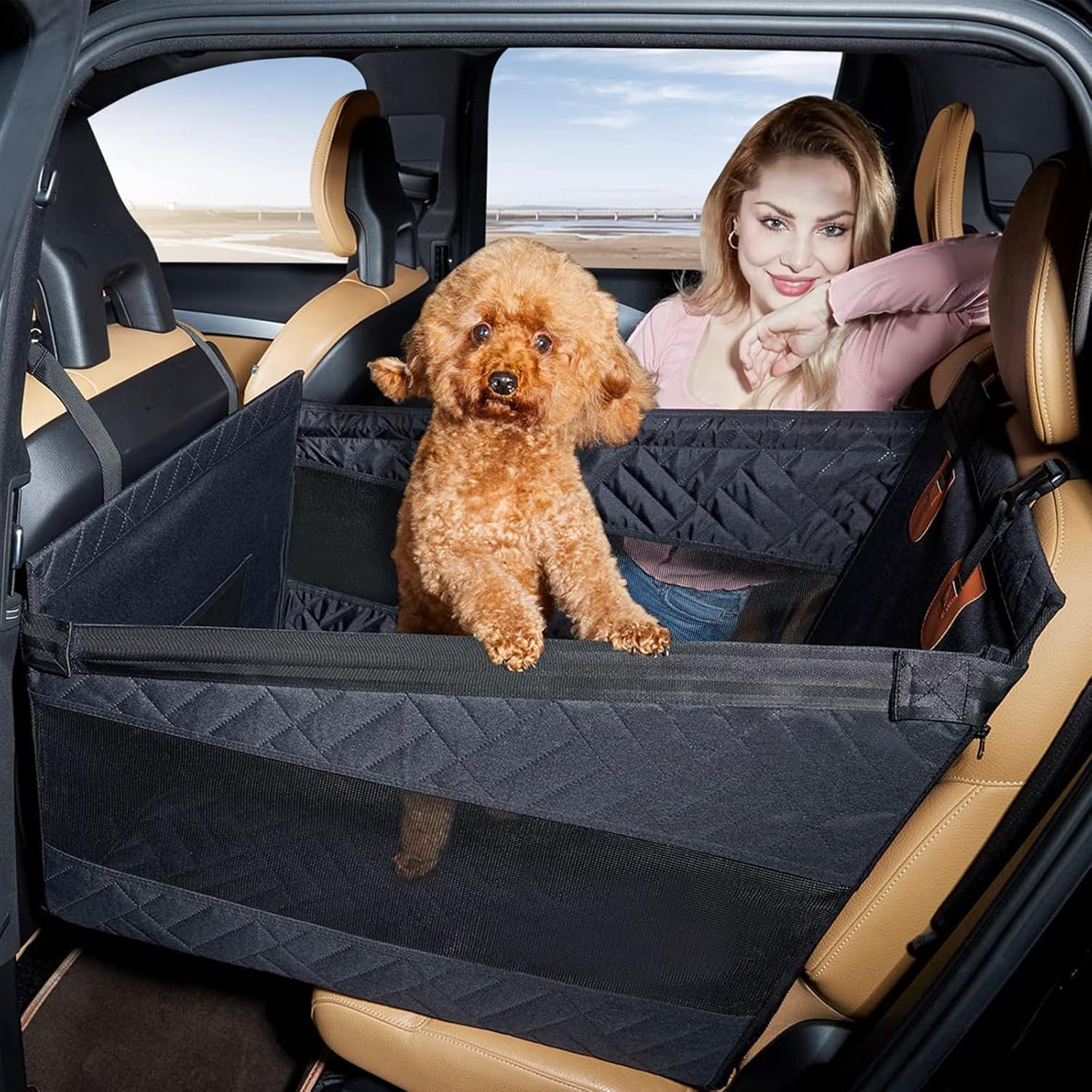 Dog Car Seat for Large Dogs Back Seat Extender Cover Pet Car Seat SUV Truck Medium Small Dogs image number 4