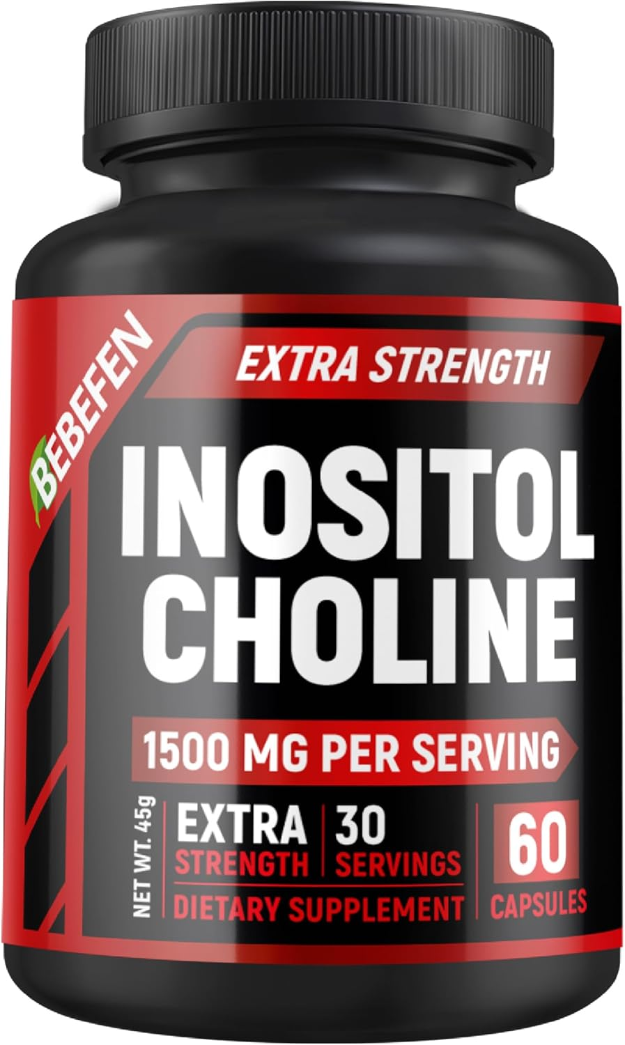 BEBEFEN Choline & Inositol 1500 Mg Supplement | 60 Capsules | Non-Gmo, Gluten Free image number 3