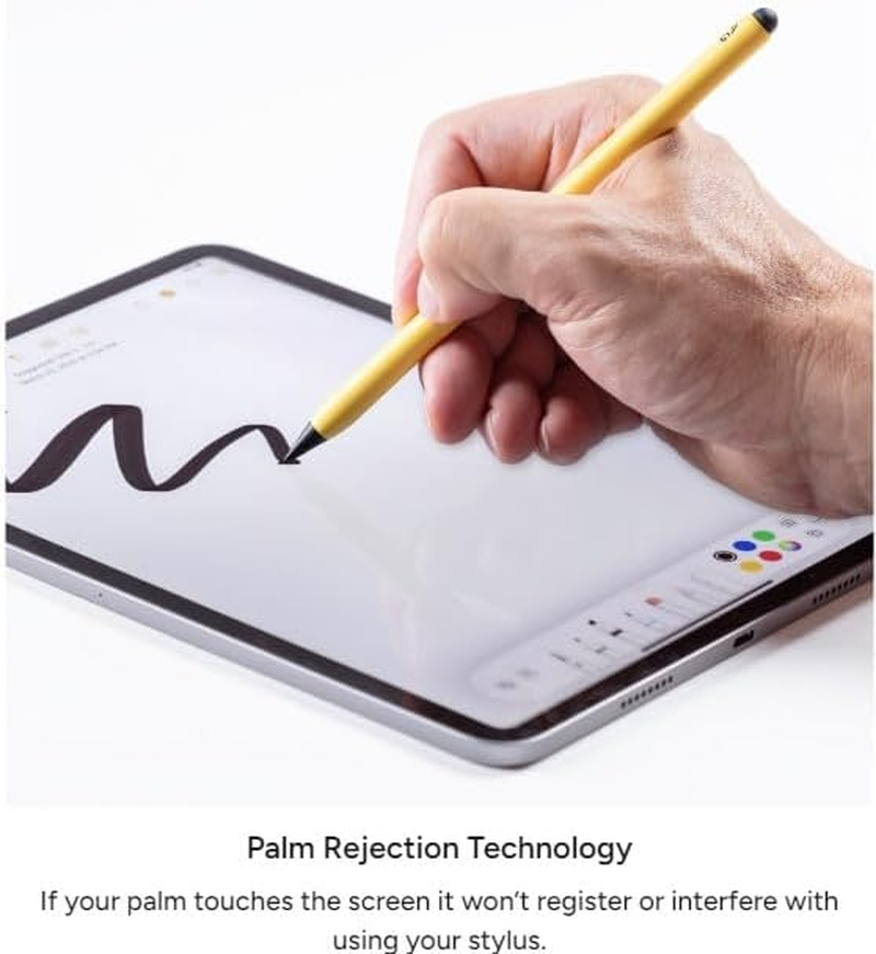 ZAGG Pro Stylus 2 with Active & Capacitive Tips, Palm Rejection, Tilt Recognition, Bluetooth Pairing, Compatible W/Ipad Pro 11/12.9 (3,4, & 5 Gen)/Air 10.9/Ipad 10.2/9.7/Mini 5/ Ipad Air (M2) - Gray - Gray image number 5