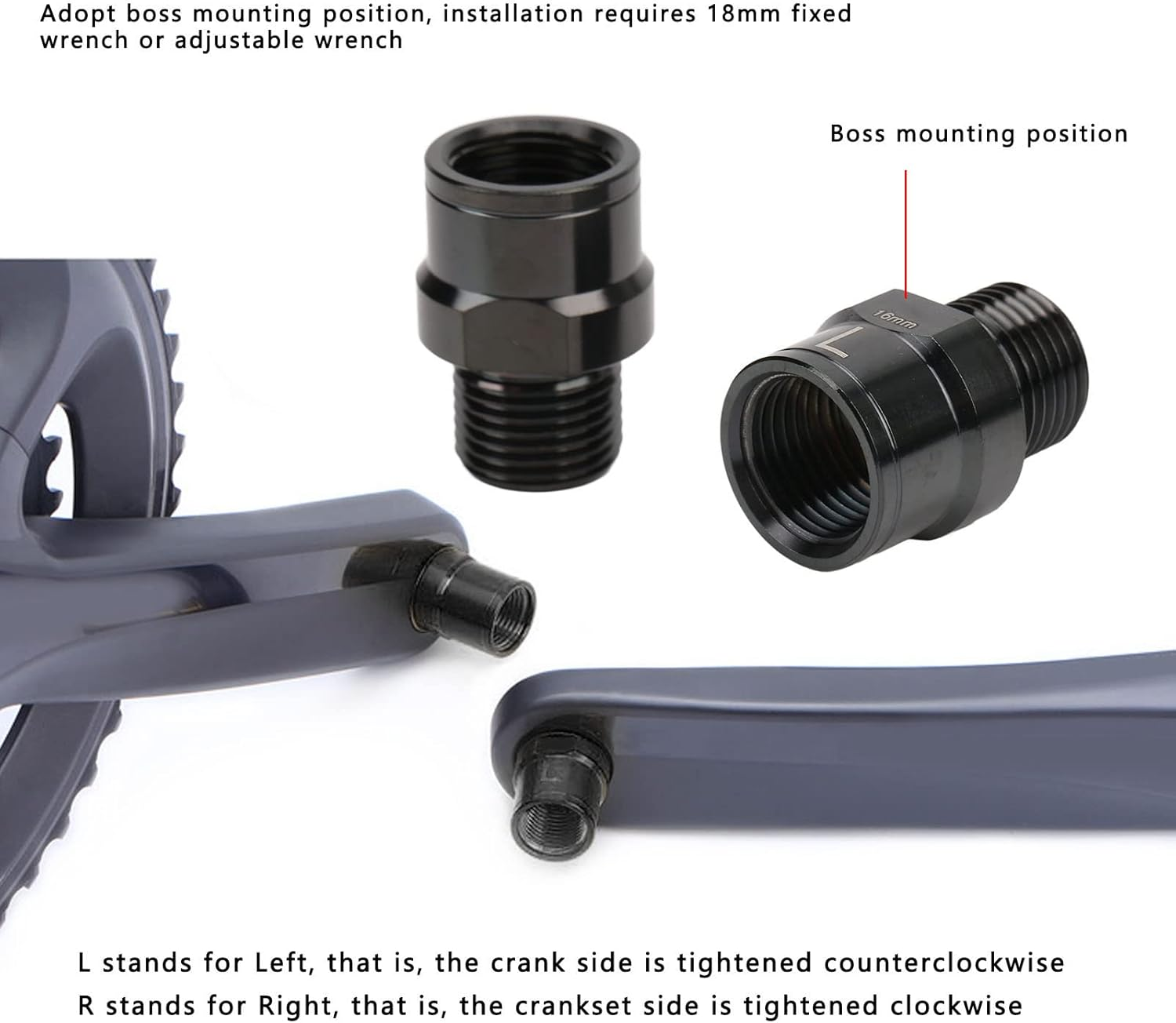 Bike Pedal Extenders, 16Mm Bicycle Pedal Extensions Lengthening Shaft, Titanium Alloy Extended Pedal Spacer Bike Pedal Extension Shaft for Mountain Bikes Road Bikes image number 5