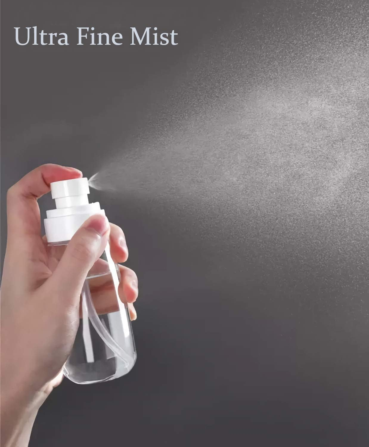 Small Spray Bottle 60 Ml, 3Pack Fine Mist Mini Spray Bottles for Travel, with Funnel, Pink, Clear, Blue, Leak Proof & BPA Free