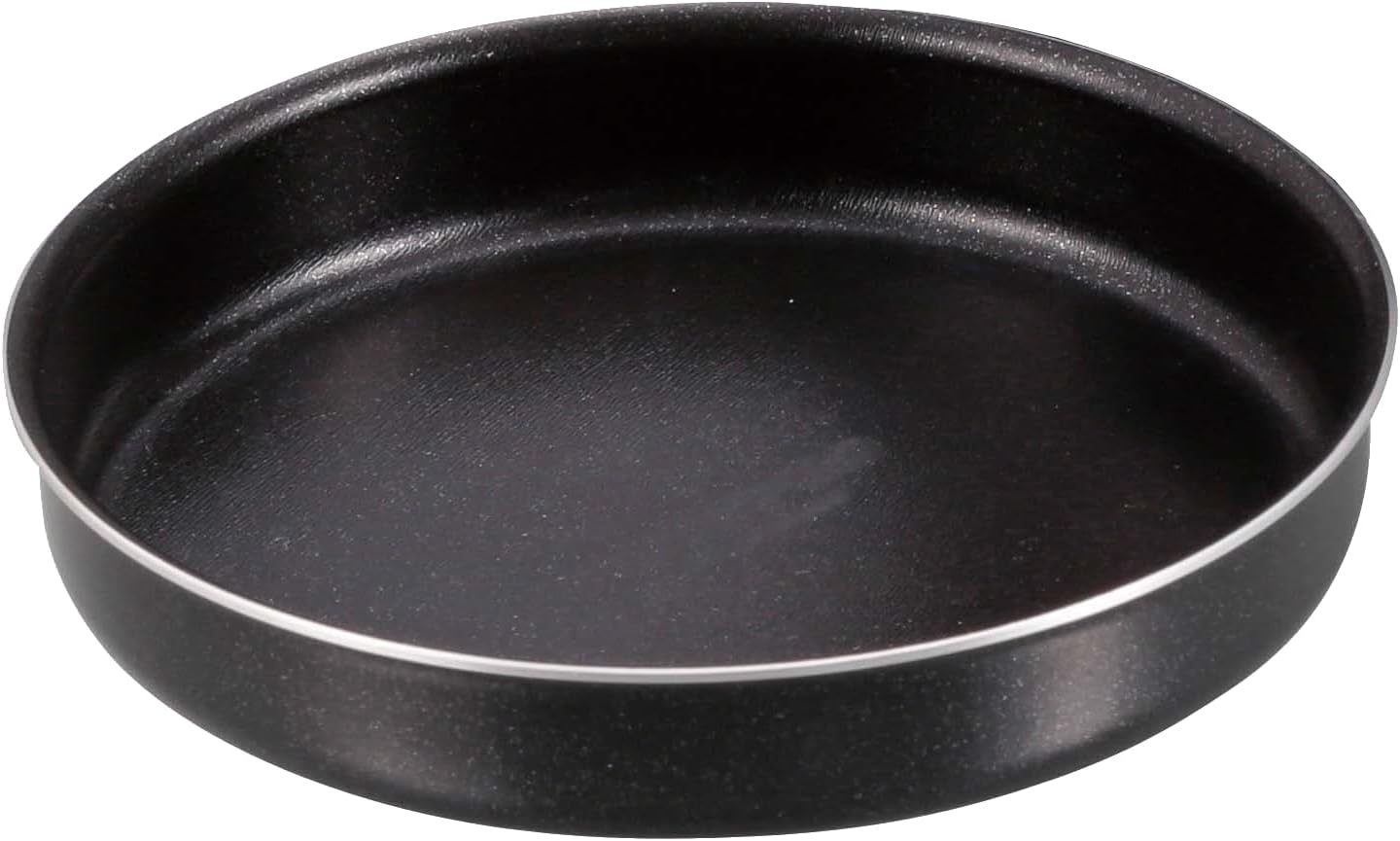 Captain Stag UY-7109 Frying Pan, Lid, Aluminum, Plate, 4.3 Inches (11 Cm), Made in Japan, Tsubame Sanjo, Black image number 1