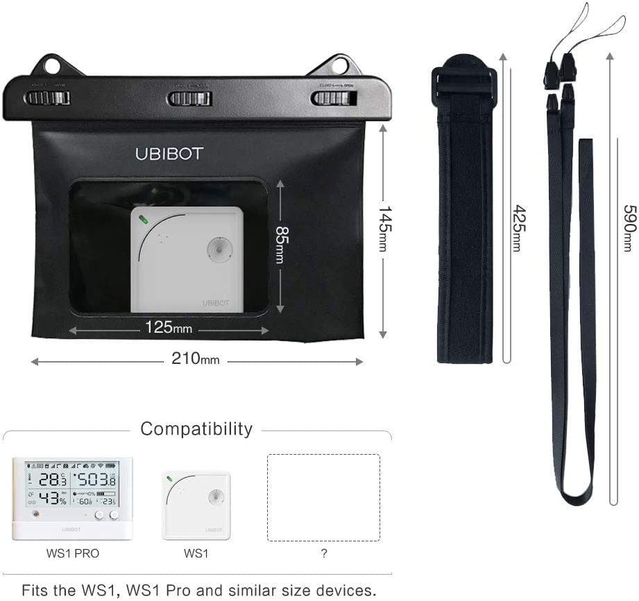 Ubibot Water Resistant Cover, Outdoor Protective Bag, Cover for Outdoor Barbecue Grill Controller