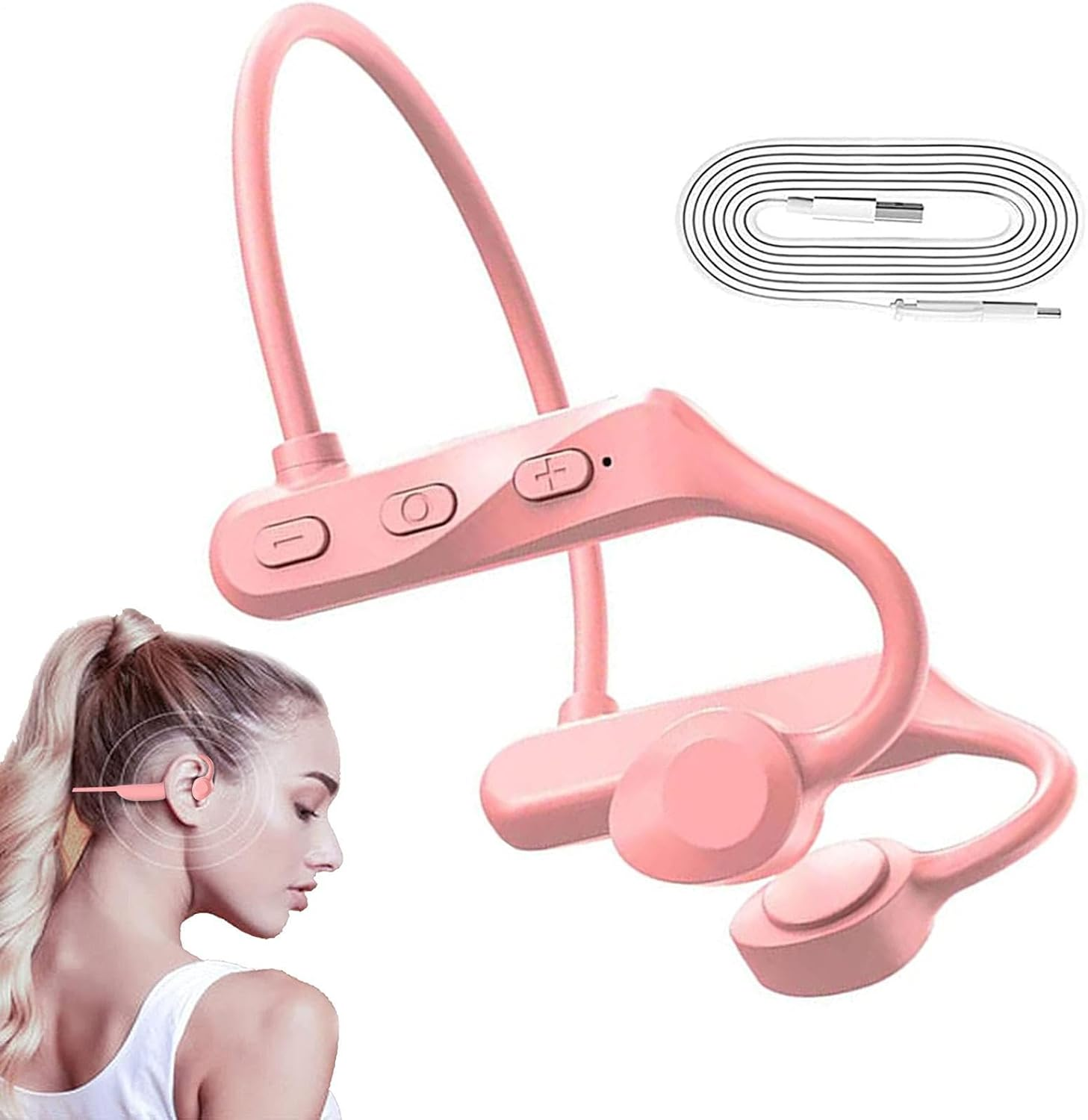 Conduction Earbuds Wireless Headset Bluetoth Audio Sweatproof Waterproof Stereo Open-Ear Outdoor Fitness Jogging Biking Climbing Hands-Fre Running Gym Training Sports Drive Riding Mobility Commuting