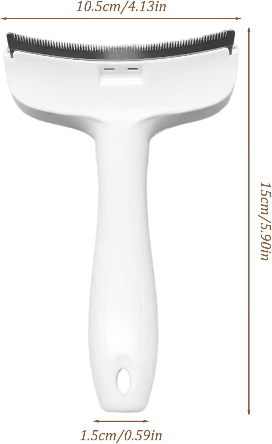 Culinavog Self-Cleaning Pet Grooming Brush for Dogs & Cats-Slicker Brush with Smooth Handle,Pet Hair Shedding Removal Comb,Removes Loose Fur, Shedding,Tangles & Mats,Safe for Long & Short Hair,White