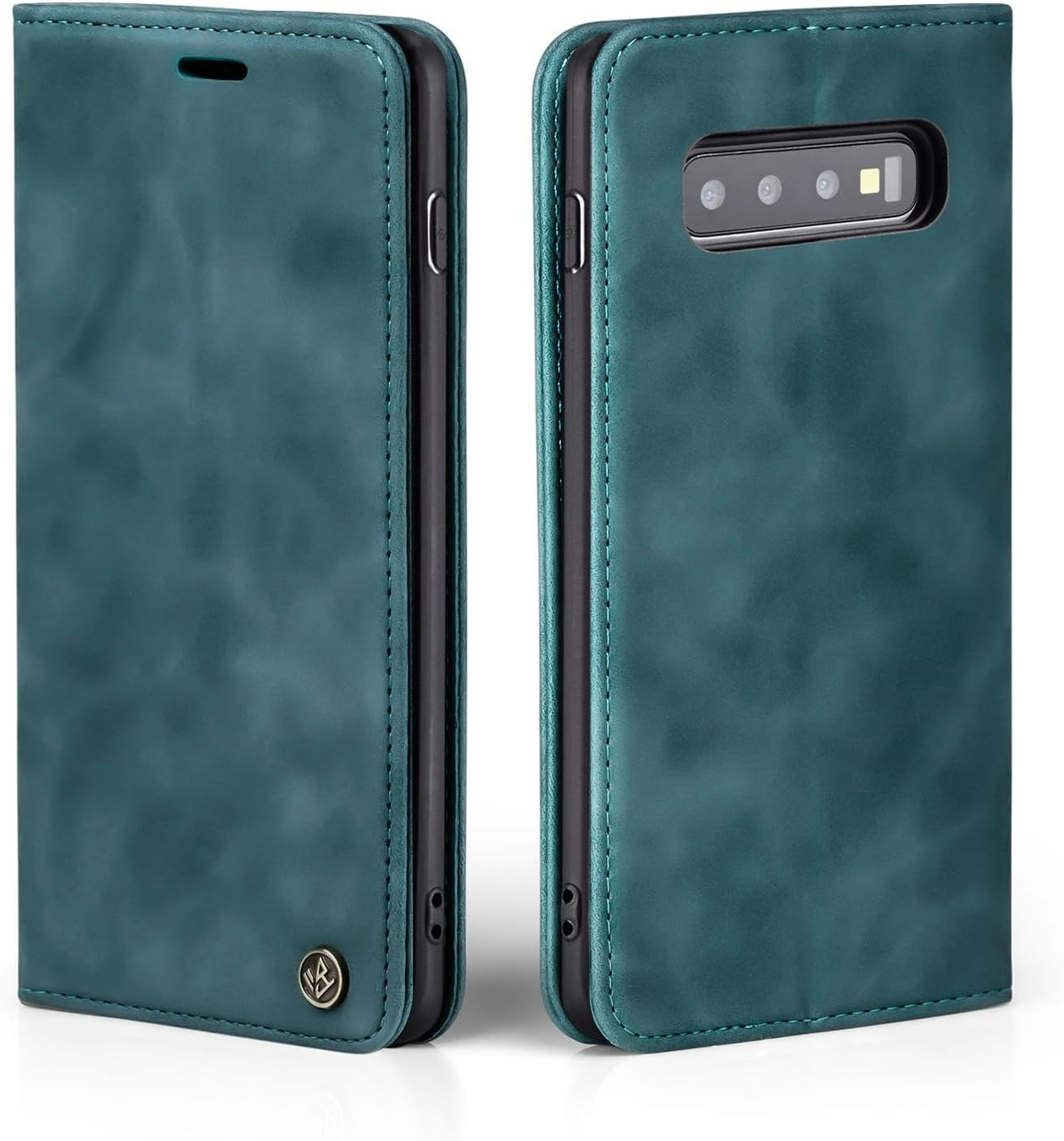 LBH Mobile Phone Case for Samsung Galaxy S25 FE in Black with Card and Money Compartment Smartphone Case with Stand Function Flip Case Protective Cover Magnetic Closure Vintage