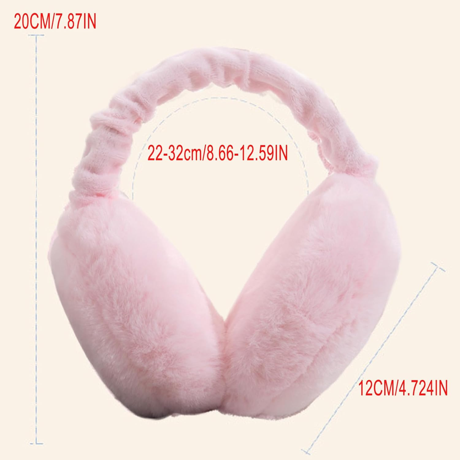 AWOCAN Earmuffs Women Fluffy Ear Muff Ear Warmers Winter Warm Plush Earmuff Foldable Unisex image number 6