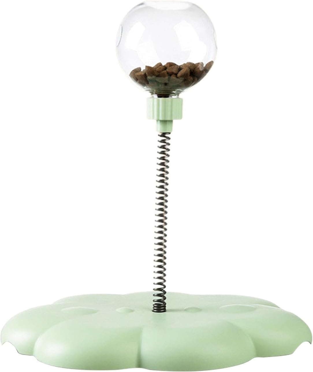 Wobbling Dog Treat Toy,Wiggling Treat Toy for Dogs,Cat Interactive Dispenser with Spring,Cat Food Dispenser Toys,Snack Ball Dog,Leaking Treats Ball Pet Feeder Toy