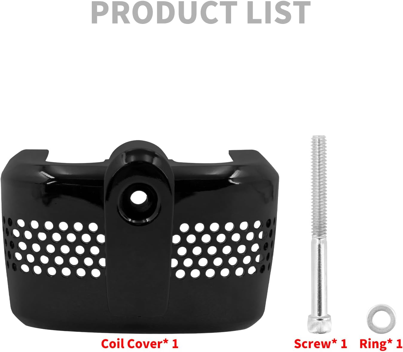 HDBUBALUS Motorcycle Coil Cover Ignition Coil Cover Fits Harley Softail Street Bob Breakout Low Rider S Heritage Classic 2018+ All Black image number 5