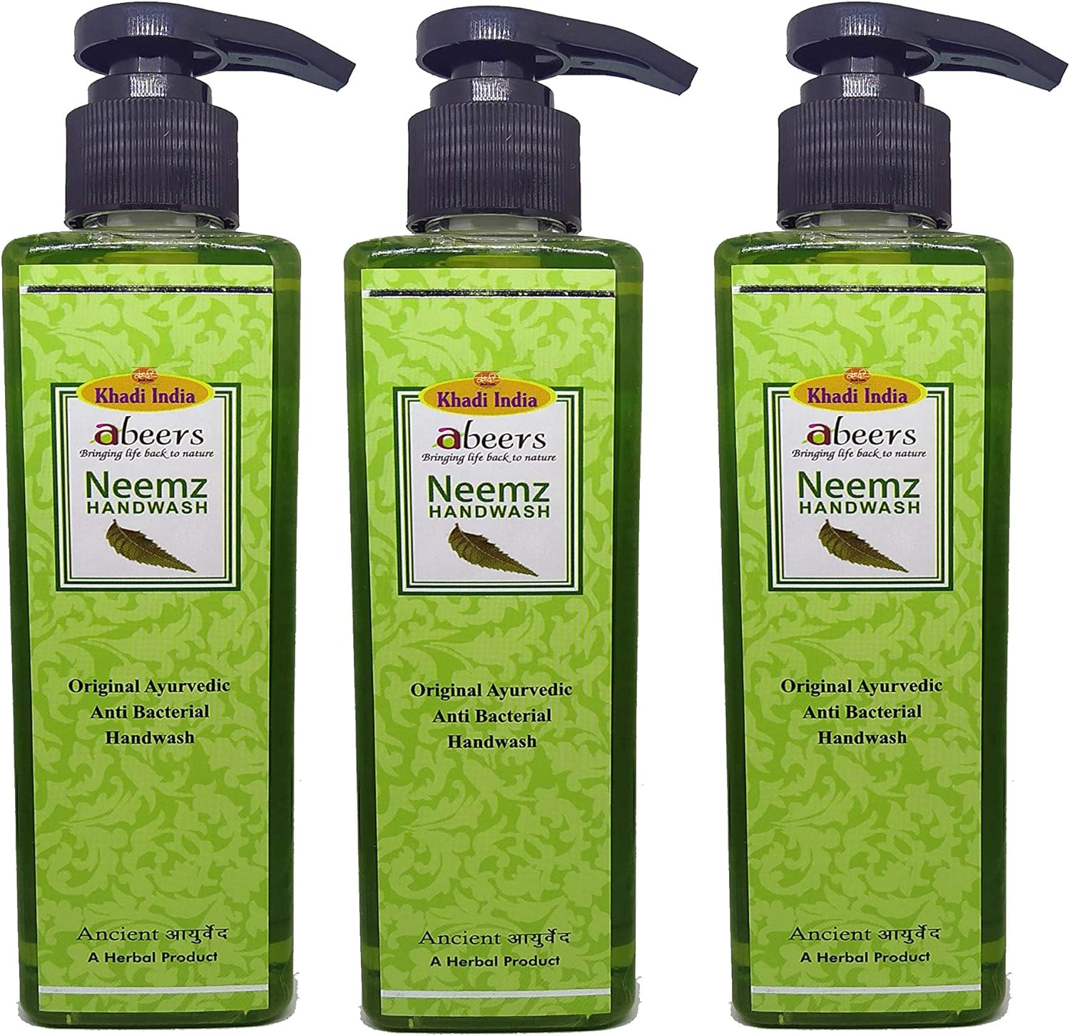 Khadi Abeers Neemz Hand Wash - Pack of 3 (1000Ml), 250 Ml (Pack of 3)