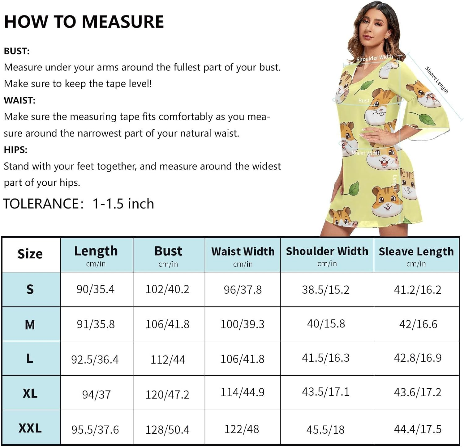 Cute Cartoon Hamster Chiffon Dress Printed Line Maternity Dress