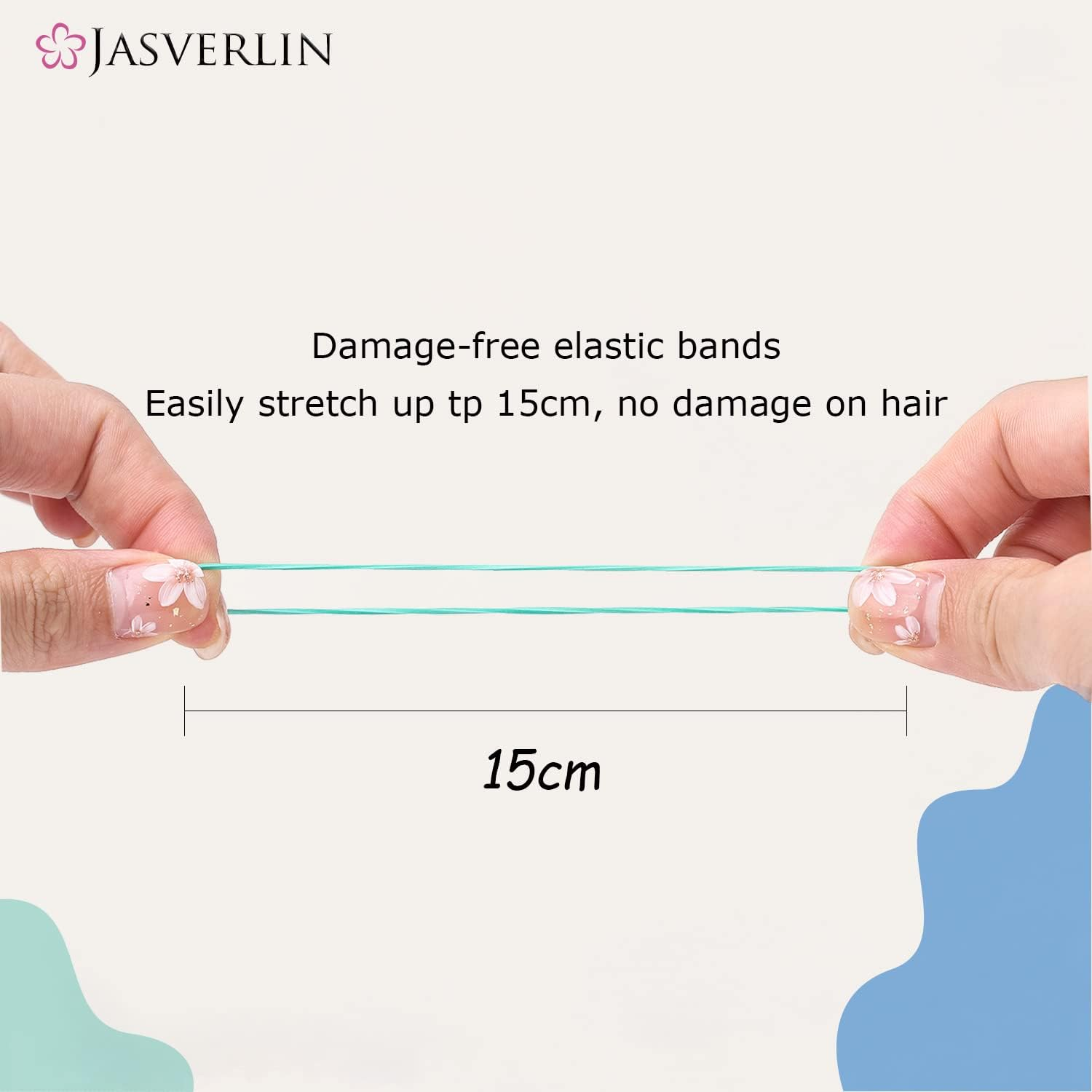JASVERLIN 3/4Inch Elastics Hair Rubber Bands Colorful, Baby Elastic Band Hair Ties Ponytail Braid Holder Loom Tiny Small Scrunchies for Thick Women Girls Kids 1000Pcs - Multi-Colored image number 6