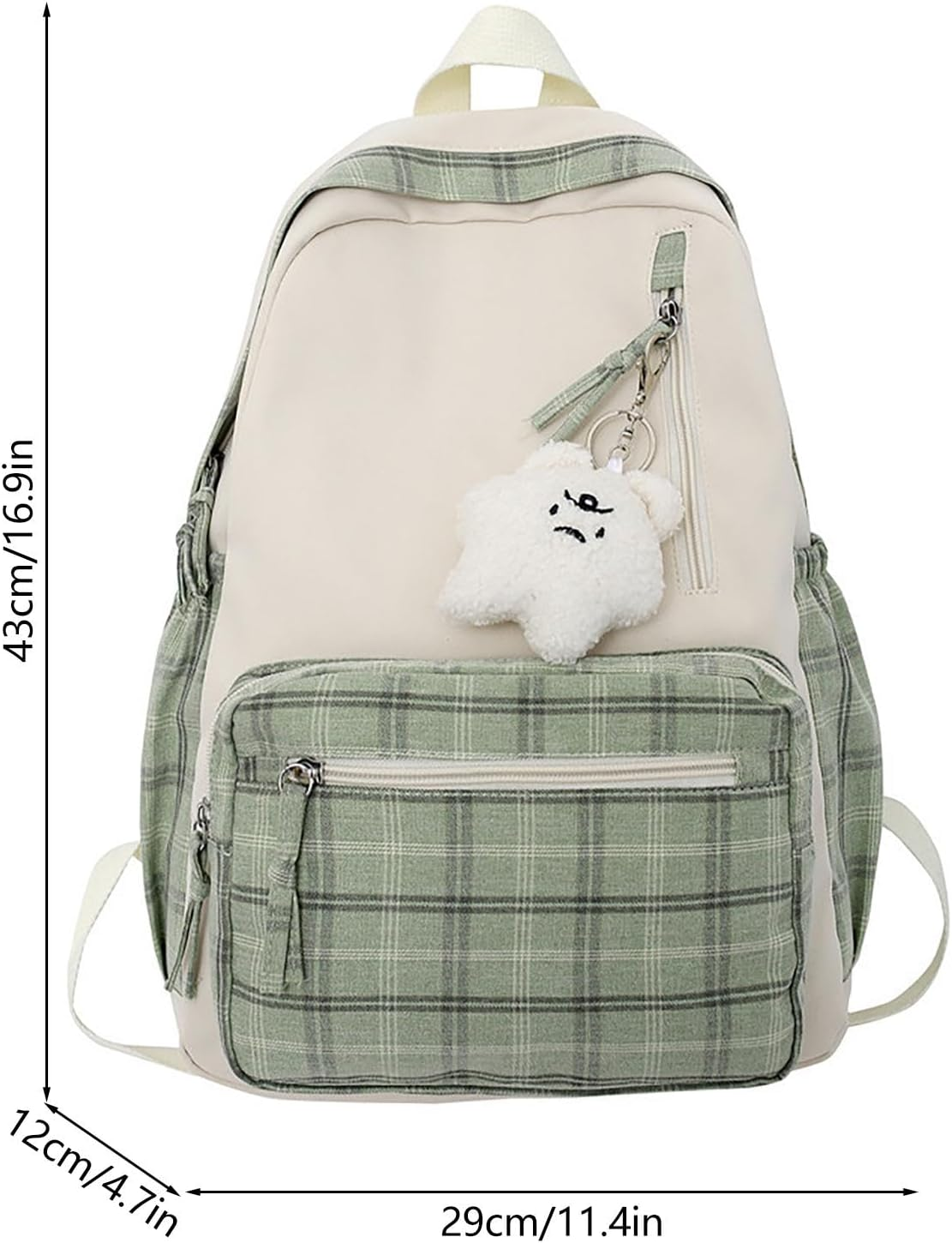 Gupcaqosjw School Bag, School Backpack with Multiple Pockets, Waterproof School Bag, College Laptop Backpacks, Cute College Girls Ladies Travel School Lightweight Casual Daypacks Bag Backpack