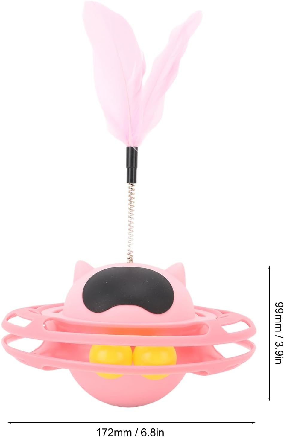 Indoor Cat Toy,Interactive Cat Toy with Wheel,Ball Track Toy with Cat Stick,Circle Turntable Cat Toy,Round Cat Toy with Feature /750 image number 3