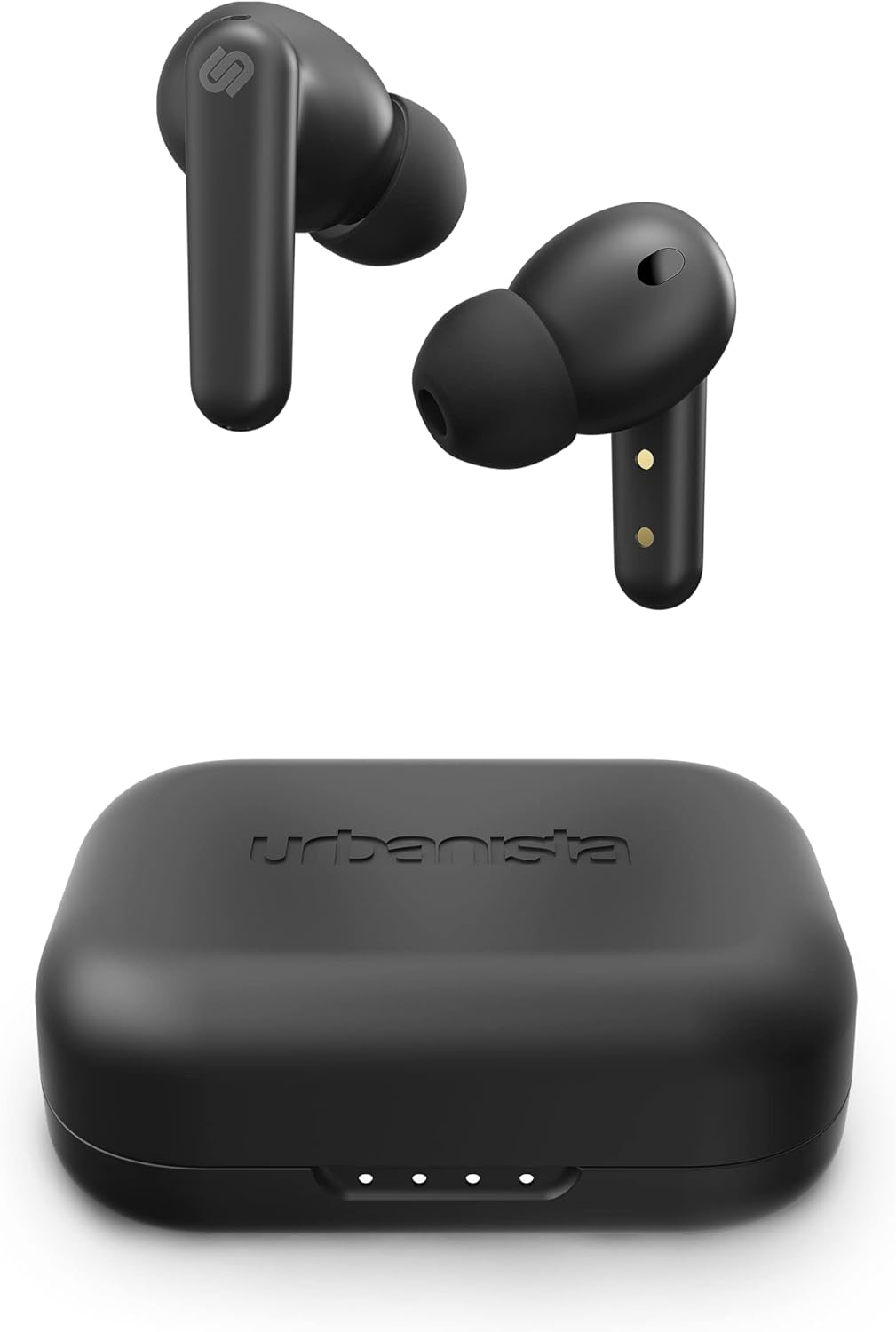 Urbanista London True Wireless In-Ear Headphones Noise Cancelling Headphones, 25 Hours Runtime, Hi-Fi Stereo Sound, Bluetooth 5.0, Built-In Microphone, Compatible Android and Ios, Black