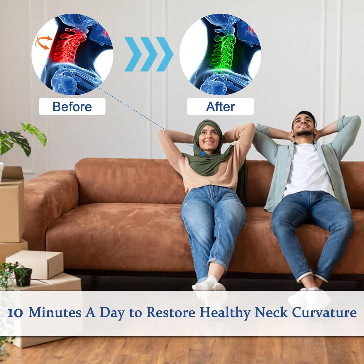 Neck Stretcher Exerciser, Cervical Traction Device, Neck Chiropractor Pull Device, Cervical Neck Traction Devices for Home Use image number 6