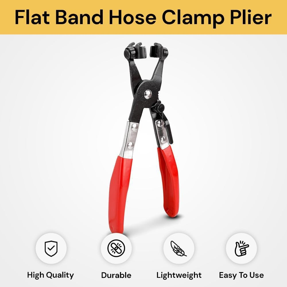 EZONEDEAL Hose Clamp Plier Cross Slotted Jaw Plier Auto Repair Tool Swivel Flat Band for Removal and Installation of Ring-Type or Flat-Band Hose Clamps image number 3